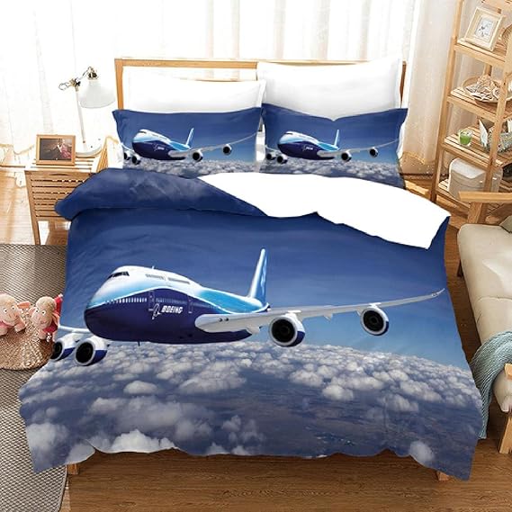 Children's Bed Spinning Airliner 3D Printing Bohemian Set