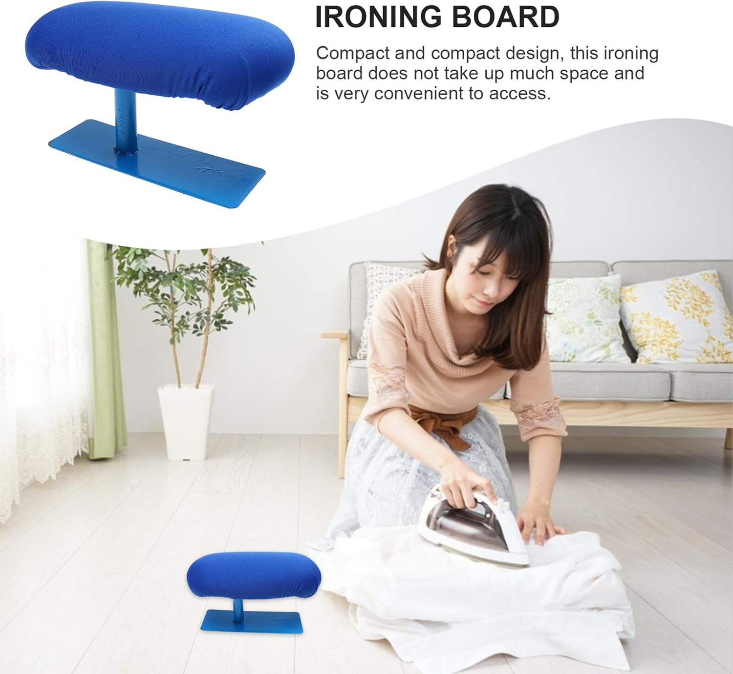Generic Non-Slip Chest Ironing Stool with Thickened Metal Base Compact Space-Saving Ironing Table for Home and Travel Stable Bracket for Garment Pressing in Laundry Dormitory Hotel Bedroom