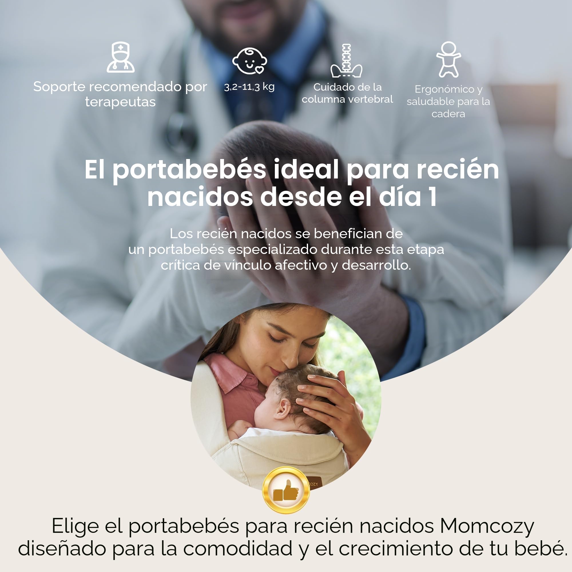 Momcozy y seguro (6.6-24.3 lbs