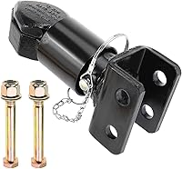 Vista 5 de NovelBee Acoplador de remolque ajustable de 2 pulgadas con pernos y tuercas, acoplador de remolque de montaje en canal resistente para remolque RV