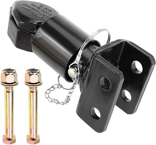 Miniatura 5 de NovelBee Acoplador de remolque ajustable de 2 pulgadas con pernos y tuercas, acoplador de remolque de montaje en canal resistente para remolque RV,