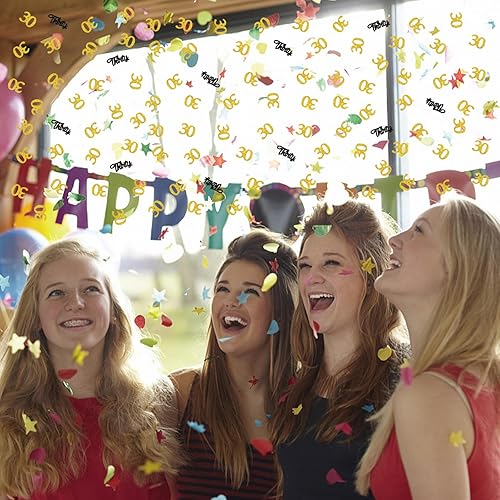 Miniatura 10 de Juego de 100 confeti de feliz cumpleaños 90, dispersión de papel noventa con purpurina dorada, decoraciones de fiesta de cumpleaños 90, decoración