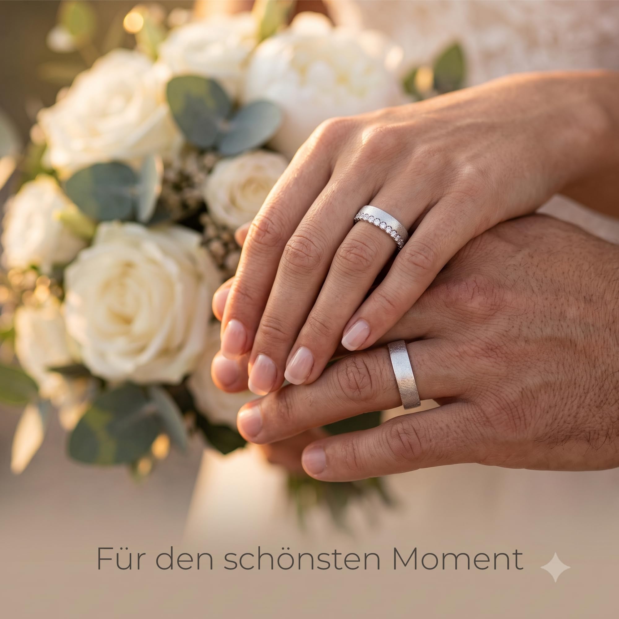 Kolibri Rings Paarpreis Silber Eheringe Eismatt Rhodiniert 15 Zirkonia Steine Trauringe Partnerringe Freundschaftsringe - Gratis Gravur und Etui