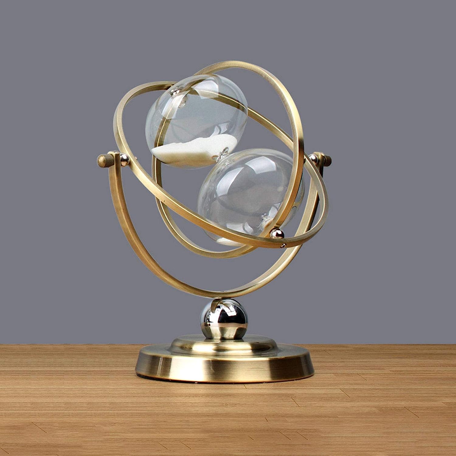 Clessidra a Sabbia 10 Minuti con Effetto Anti-Gravità – Timer Sensoriale Premium, Sabbia Mobile per Decorazione Vintage da Scrivania, Aiuto Concentrazione per Adulti e Bambini(Green