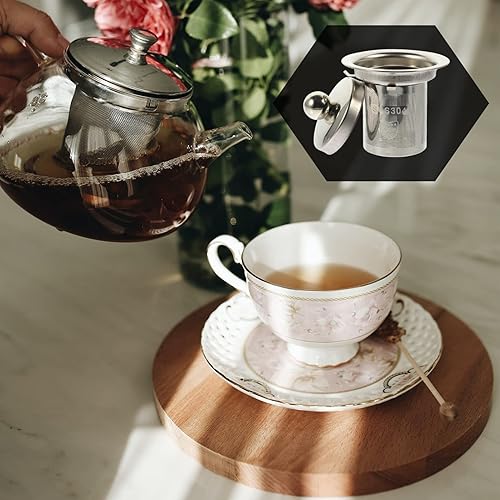 Miniatura 2 de Hemoton Tetera Colador de té Tetera Infusor Colador de café Filtros de té de metal Colador de té Hoja de té Hoja de té Filtro de té Infusor de té