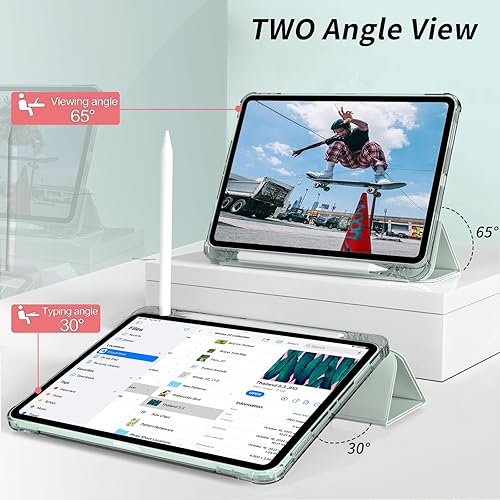 Miniatura 4 de Kenke Funda para iPad Pro de 11 pulgadas de 43221 generación 2022202120202018, compatible con carga de 2 lápiz con soporte lateral izquierdo