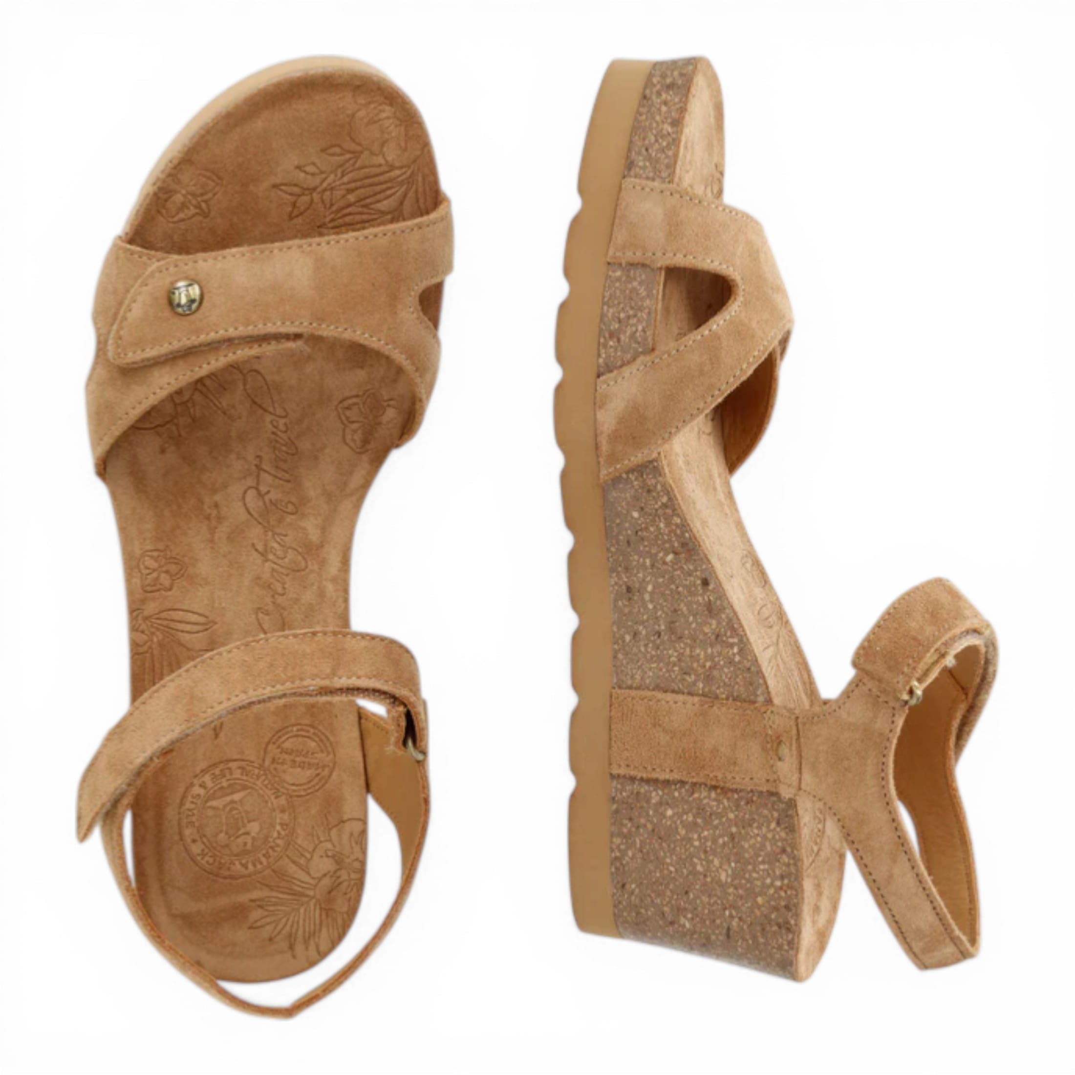 Panama Jack Sandalias de piel con cuña Julia para mujer