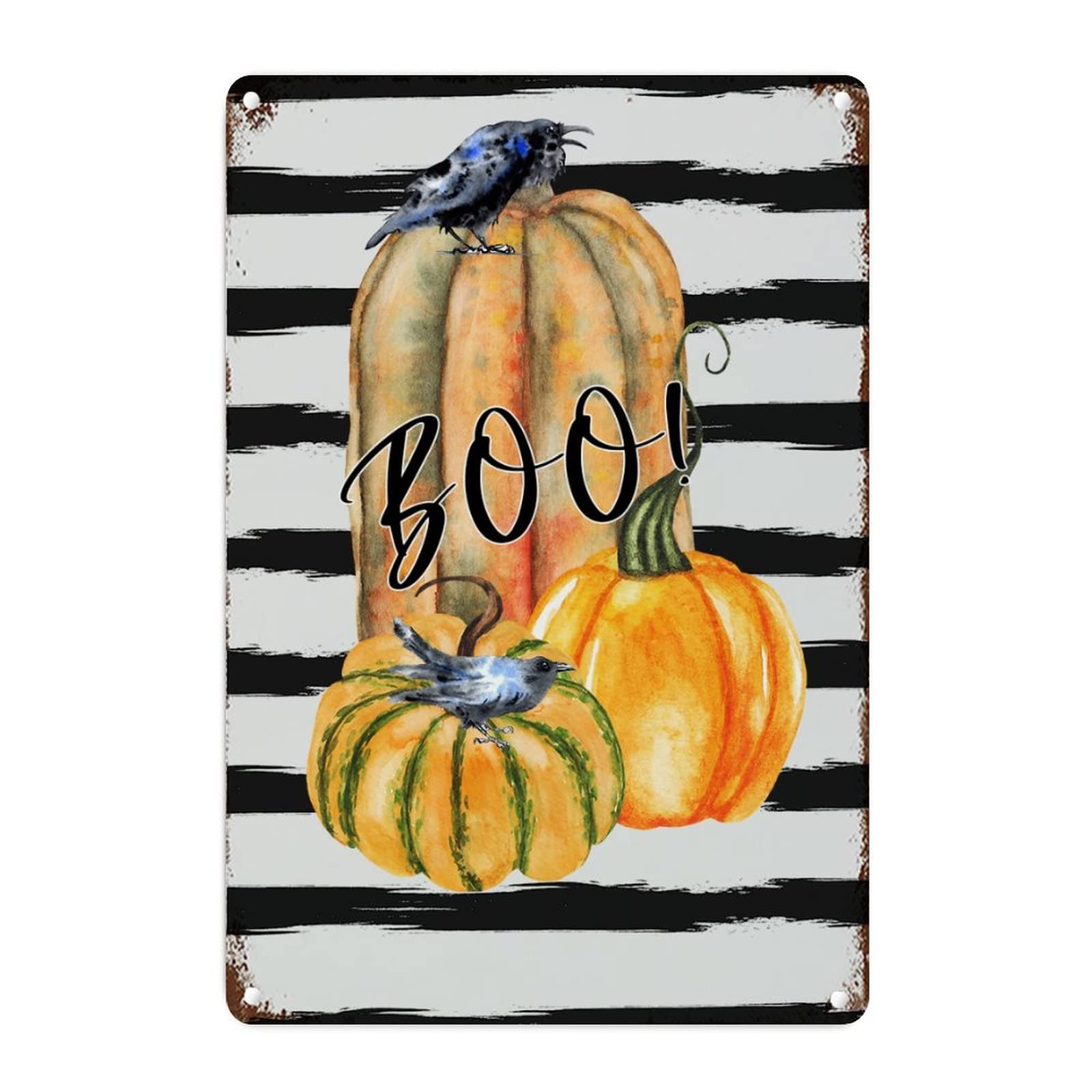 Décoration murale métal Halloween chambre enfant rustique