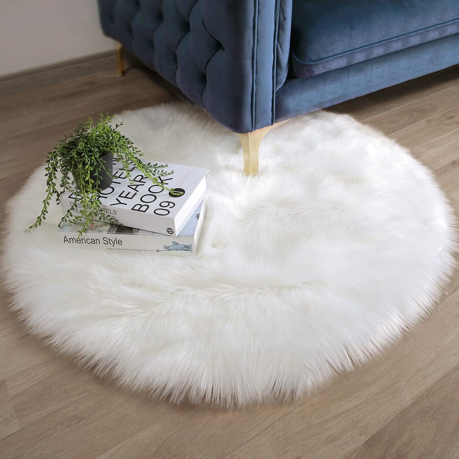 Ashler Ultra Soft Faux Sheepskin Fur Rug White Fluffy Area