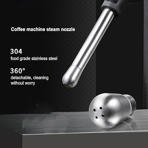 Miniatura 3 de TOPINCN Boquilla de vapor con boquilla de acero inoxidable, boquilla de vapor, boquilla de vapor de 4 agujeros, repuesto para máquina de café