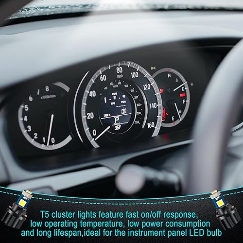 Miniatura 5 de 50 bombillas LED T5 para tablero con bloqueo de torsión luz de panel de instrumentos para el interior del automóvil panel de instrumentos panel de