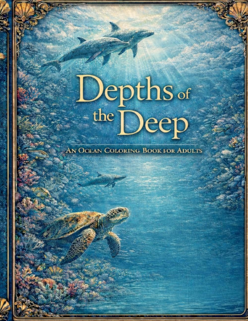 Depths of the Deep: An Intricate Ocean Coloring Book for Adults Featuring Sea Life, Mandalas, and Relaxing Underwater Scenes
