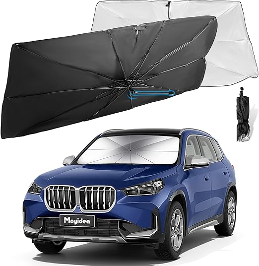 Moyidea Car Windshield Sun Shade Foldable Umbrella