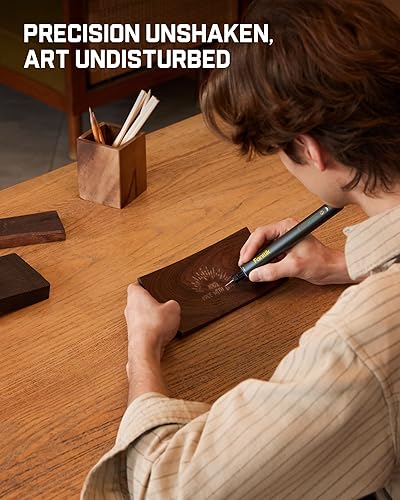 Vista 2 de Fanttik F2 Master Eng - Bolígrafo de grabado, kit de herramientas rotativas inalámbricas con 5 velocidades variables, bolígrafo grabador recargable