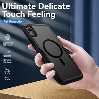 for iPhone XR Case,[Compatible with Magsafe] [Military Grade Drop Tested] Heavy Duty Dual-Layer Shockproof Tough Rugged Protective Phone Case -6.1 inch (Black)
