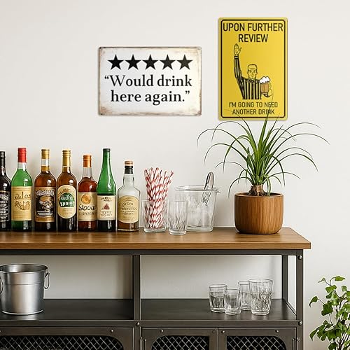 Miniatura 2 de Divertido letrero de bar o cueva de hombre, 12 x 8 pulgadas, letreros de cerveza de metal duraderos para decoración de pared para el hogar, bar,