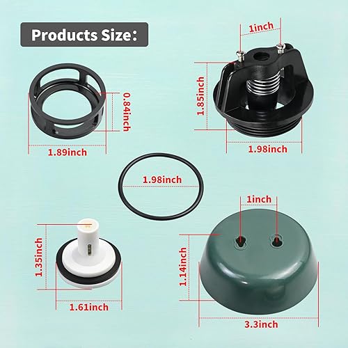 Miniatura 2 de Kit completo de reparación de flotador y capó de puerto de válvula de 1 pulgada para dispositivos de la serie 4A, 4A-005-07, 4A00507 Kit completo de