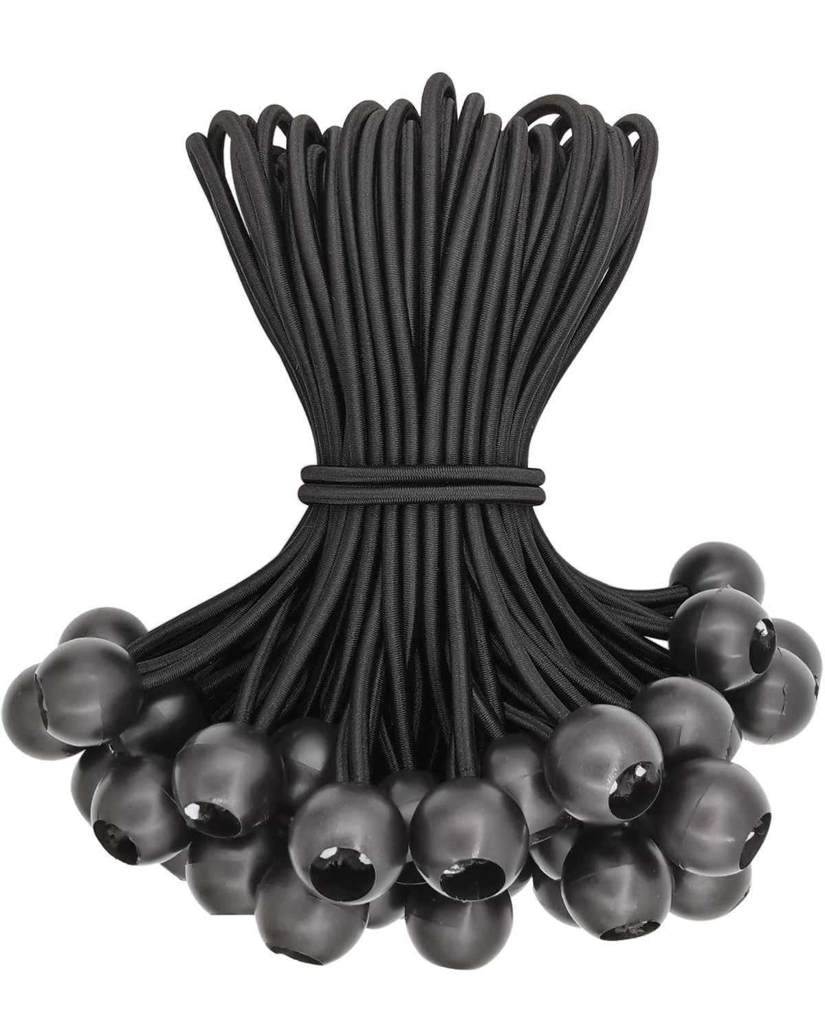WMZOBH Tarpaulin Bungee Balls 6 Inch, 50 Pcs Bungee Cord with Balls Waterproof, Small Bungee Cords Heavy Duty
