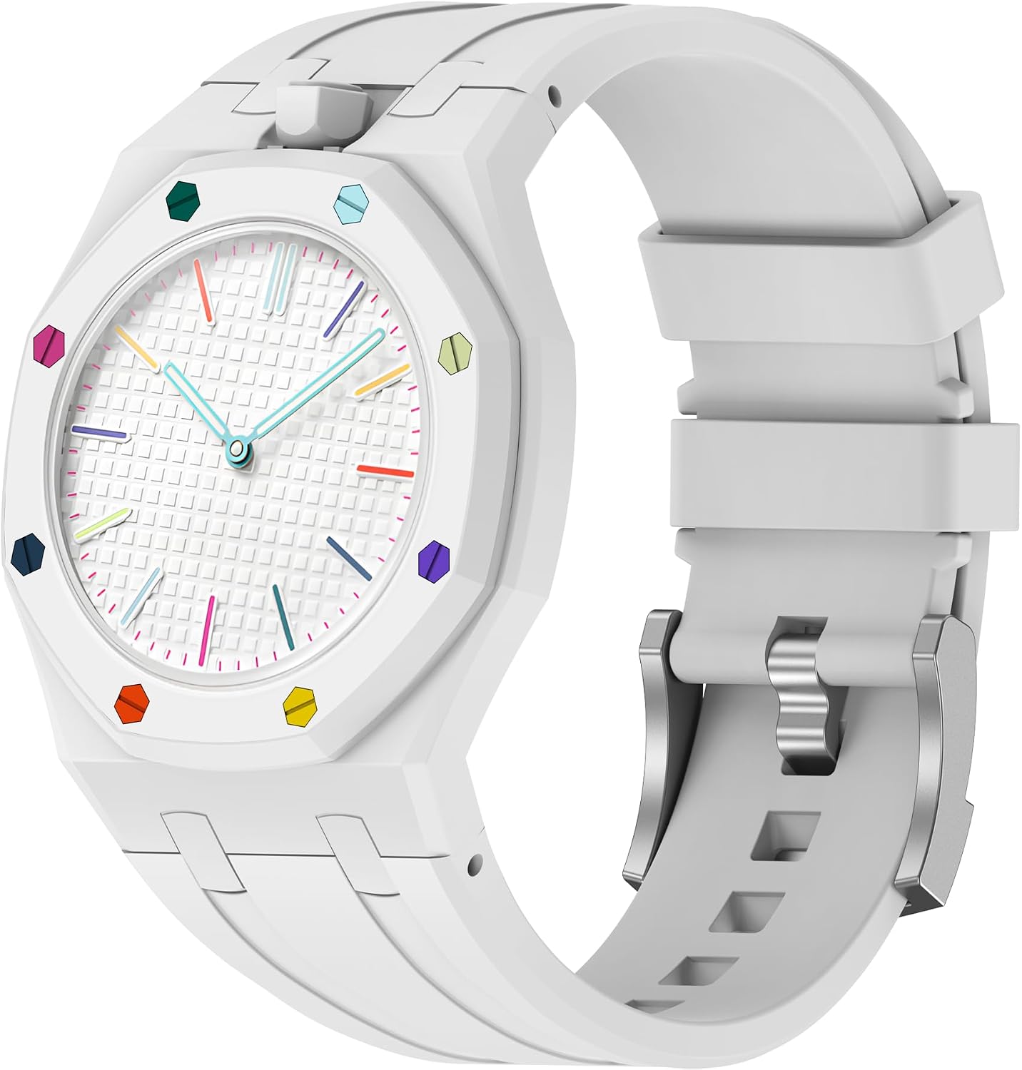 Band for AP x Swatch Royal Pop,Liquild Silicone Strap with Integrated End-Link Adapter, Seamless Replacement Wristband for Royal Pop Watch Case, Soft Mod Band for Men Women