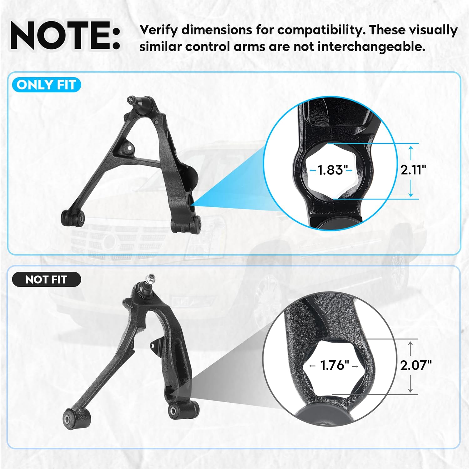 Front Lower/Upper Control Arms w/Ball Joints Sway Bar Links Tie Rod Ends Suspension Kits for 2002-2006 Cadillac Escalade/EXT, 2000-2006 Chevrolet Suburban 1500/GMC Yukon/GMC Yukon XL 1500 (10PCs)