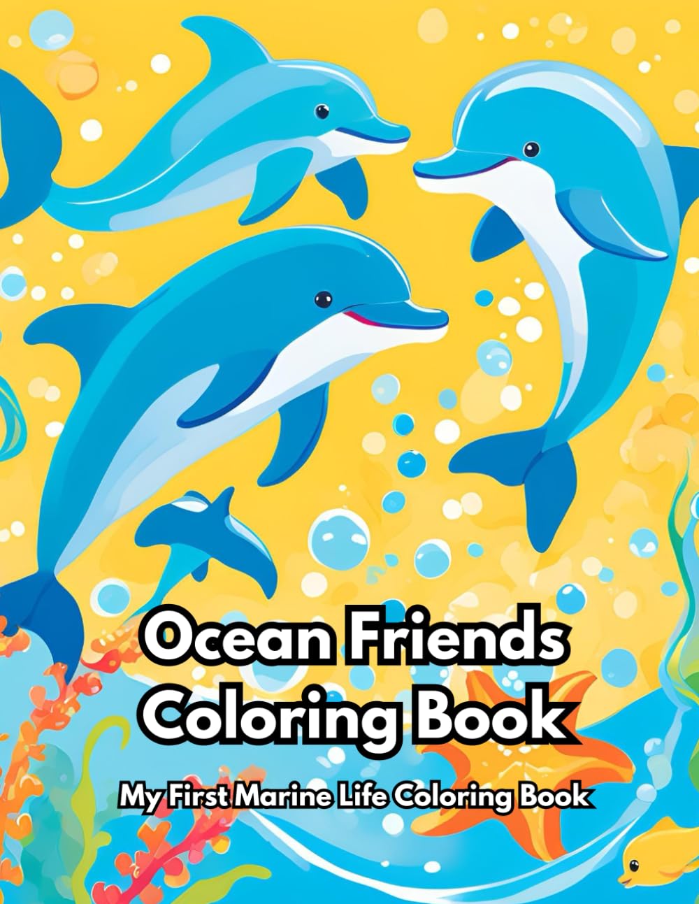 Ocean Friends Coloring Book: My First Marine Life Coloring Book