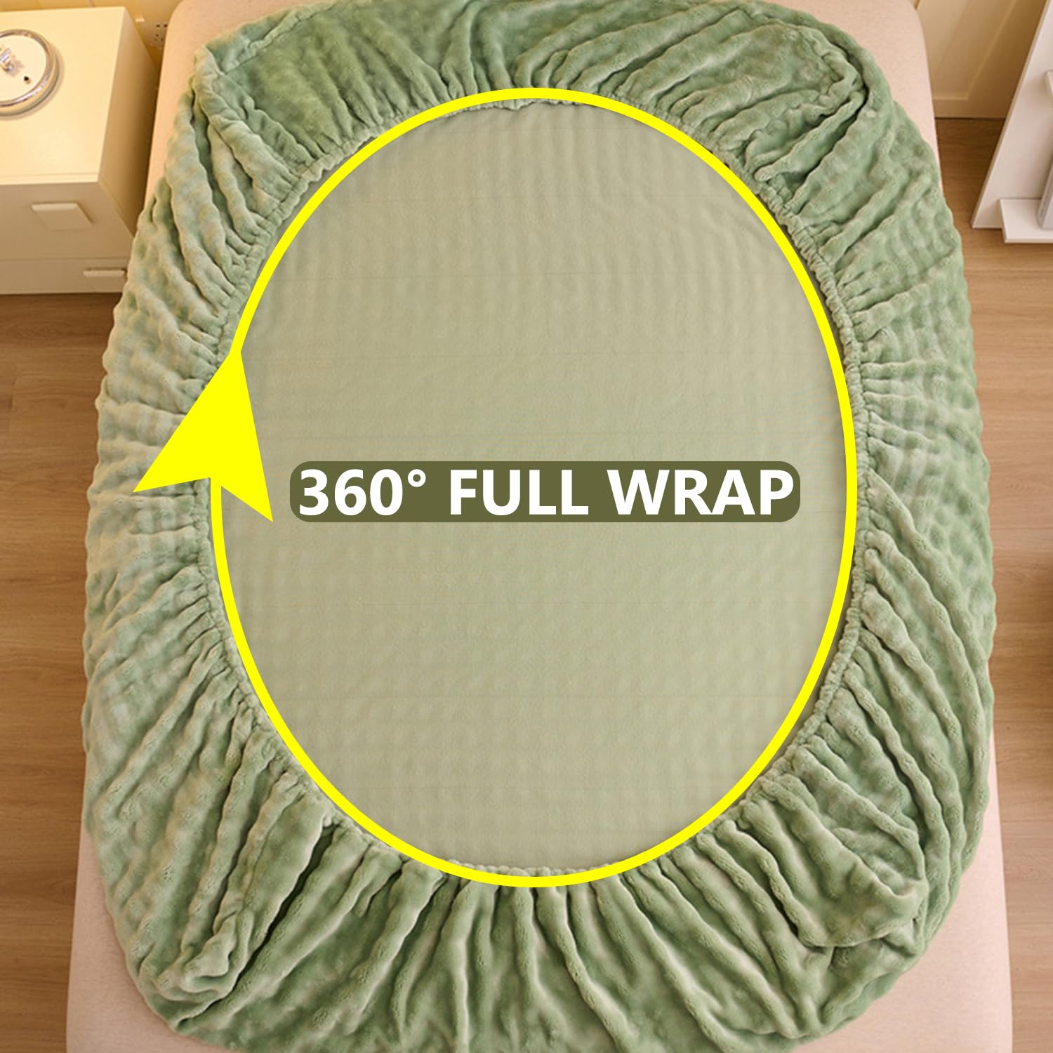 Protector De Colchón De Terciopelo para Queen King Size Suave Cómodo Hoja Montada con Bolsillo Profundo De 11" Cubierta De Colchón con Banda Elástica De 360°,Gris,150 * 200cmQUEEN