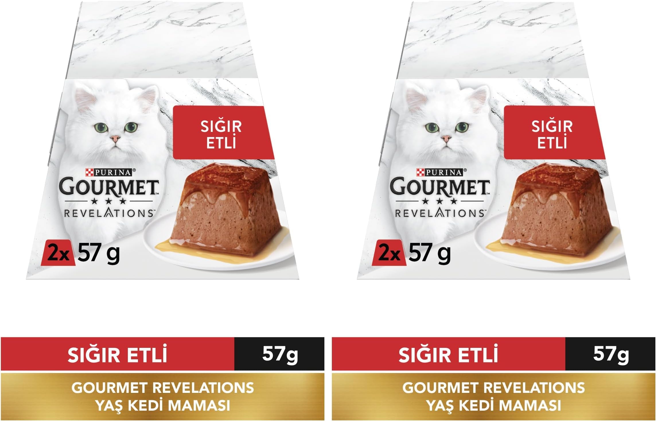 Pro Plan Gourmet Revelations Sığır Etli 2x57g (2 paketi)
