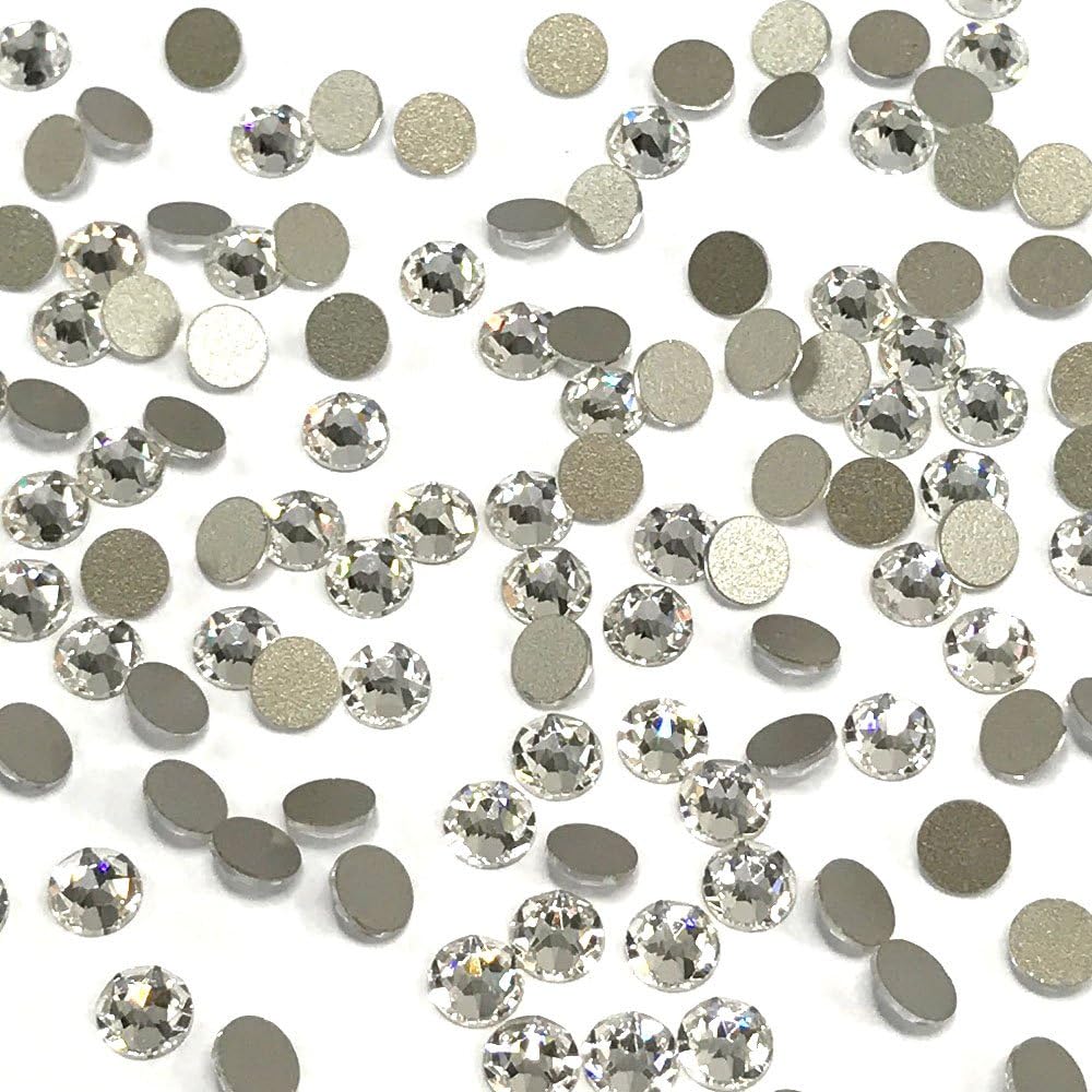 Crystal (001) Clear 2088 Xirius Rose Swarovski Nail Art ss14 3.5mm Flatbacks No Hotfix Round Rhinestones Loose Pack 144 pcs (1 Gross)