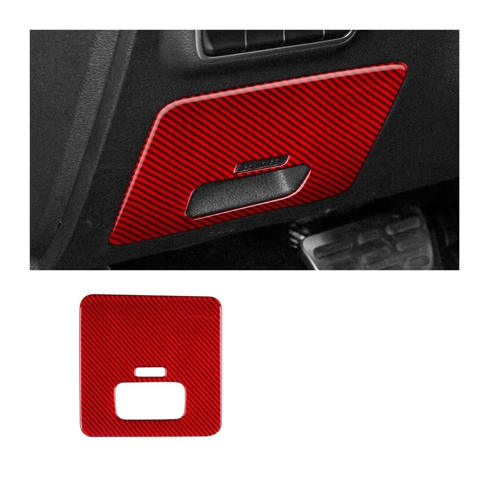 Car Trim Accessories for Kia for Stinger 2019-2023 LHD RHD Car Fuse Box Decor Panel Trim Accessories Soft Carbon Fiber Sticker(for LHD Red Carbon)