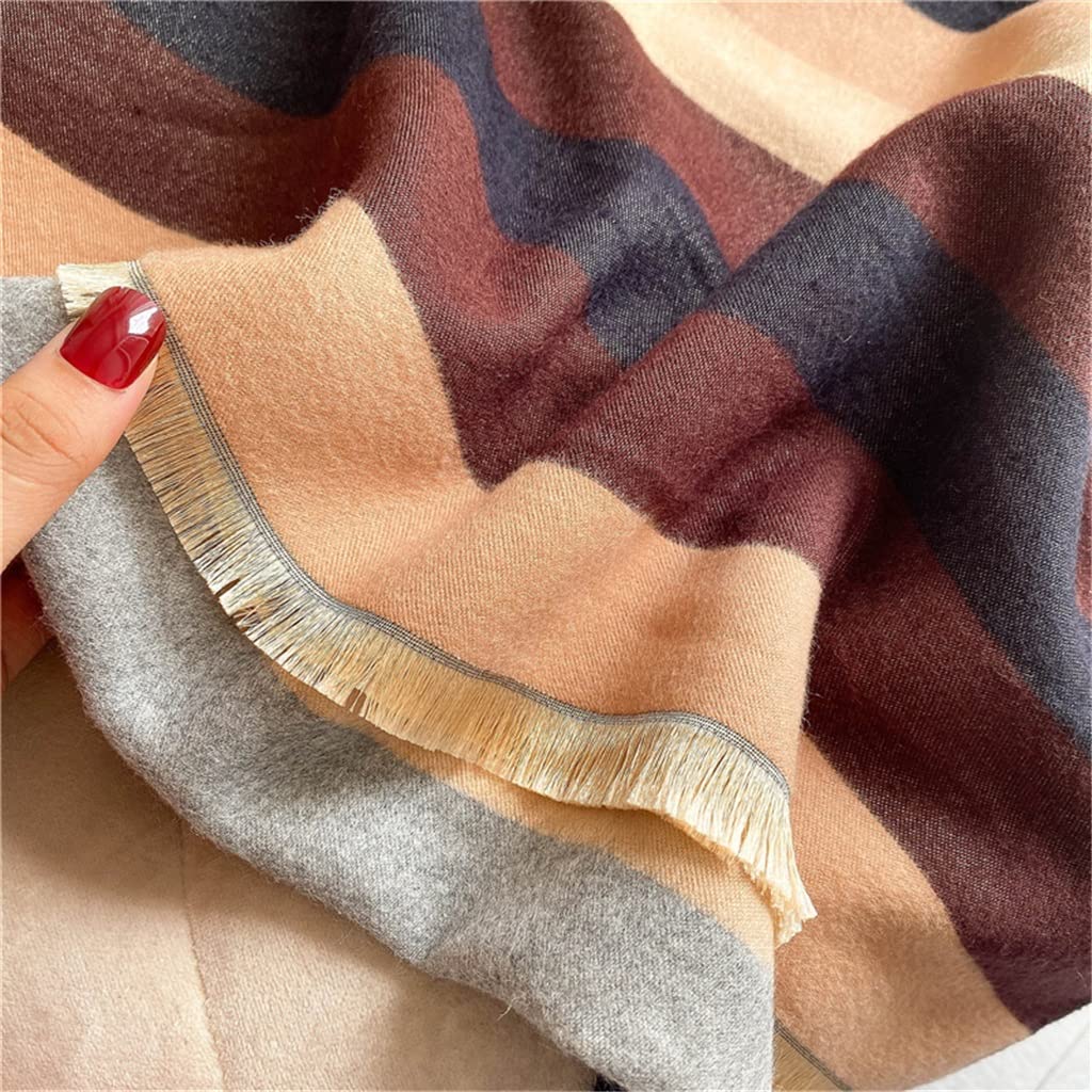 Sciarpa Invernale in Cashmere da Donna con Stampa Scialle Calda da Donna Coperta Spessa Sciarpa Reversibile Scialle da Donna