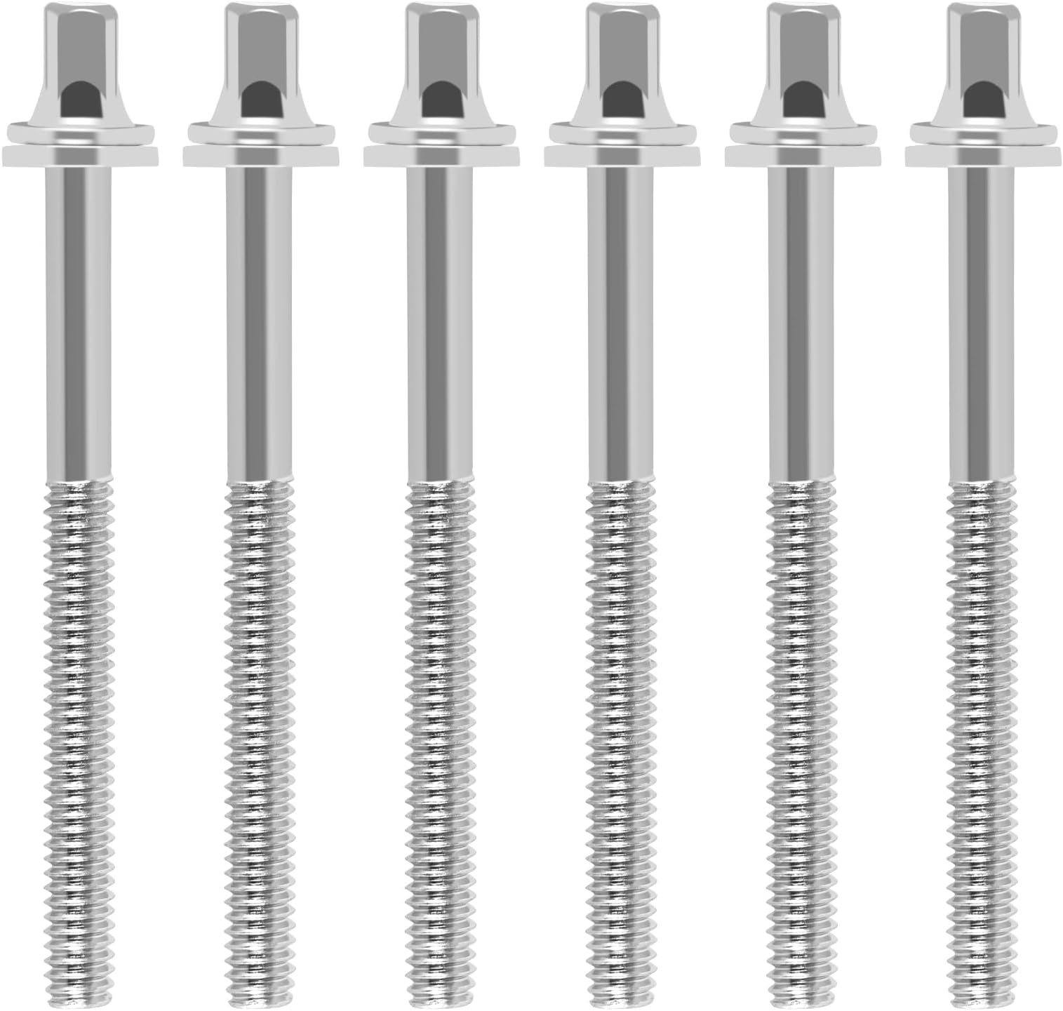 EASTROCK Drum Tension Rods Drum Screw 6 Pack 2 1/2 inch Percussion Replacement Accessory Drum Kit Screws (M5X65 mm)
