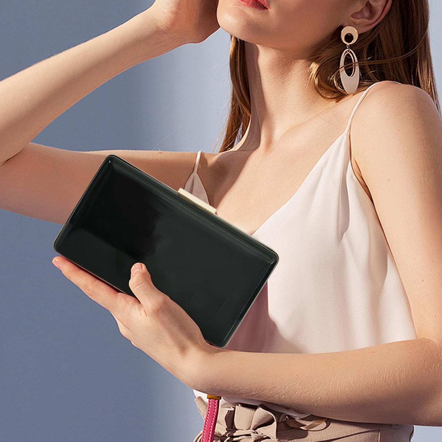 Women Evening Clutch Purses Patent Leather Clutches Formal Party Wedding Cocktail Prom Purse Handbags - Image 3