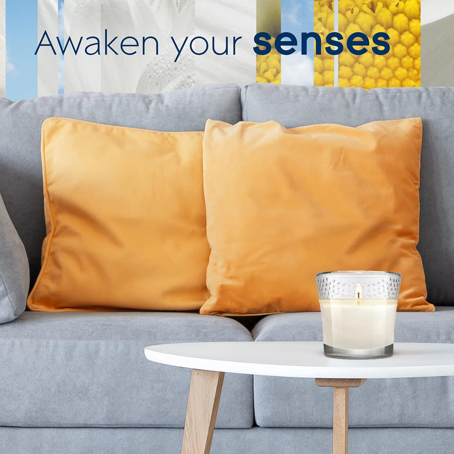 Glade Jar Candle Small, Scented Candles, Pack of 4, Vanilla Blossom, 30