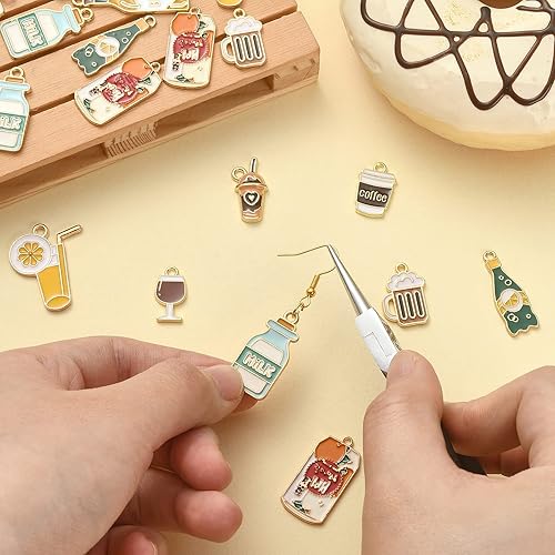 Miniatura 4 de LiQunSweet 45 unidades de 9 estilos esmaltados de vino tinto limón naranja jugo leche botella de soda, cerveza, leche, té, café, bebidas bebidas