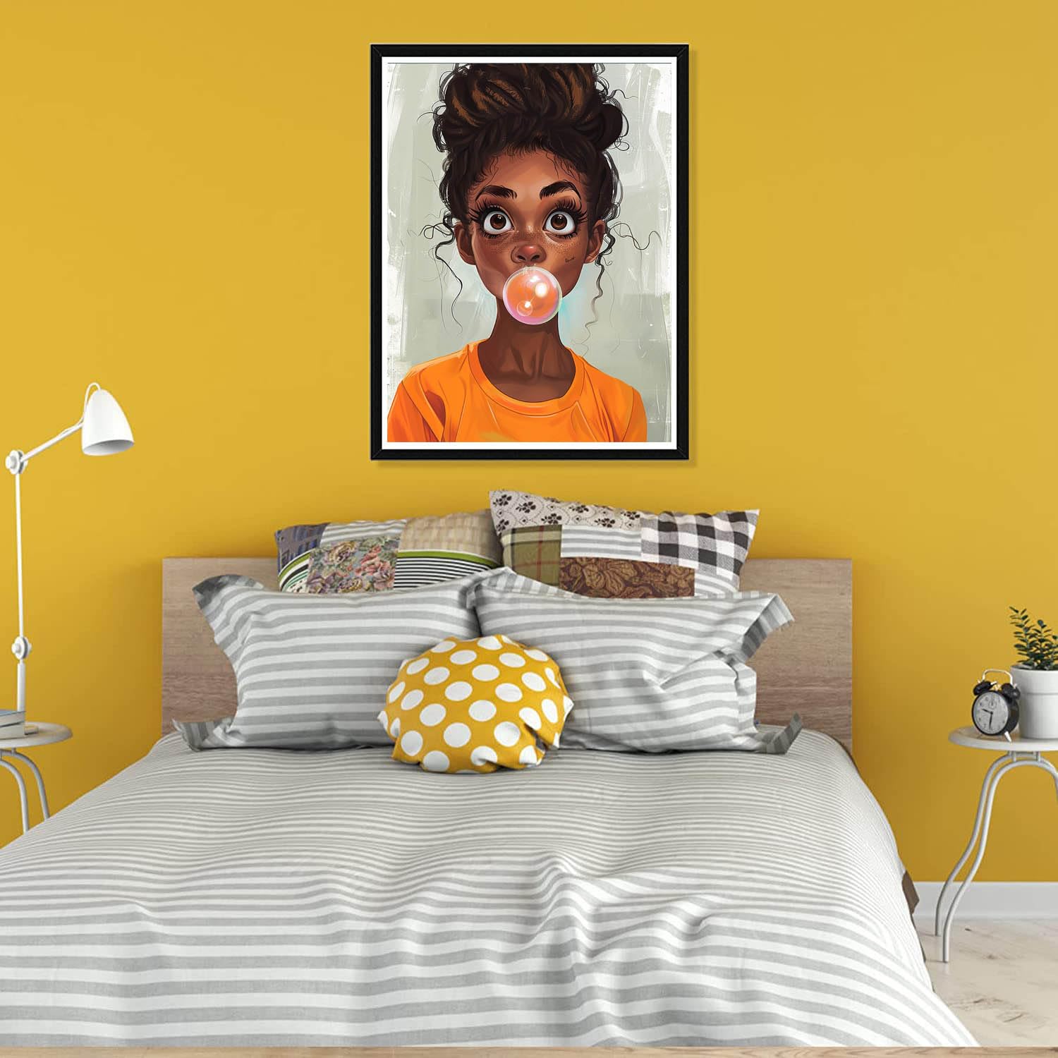 Pavemlo 5D Diamond Painting Kits Femme Africaine, DIY Diamant