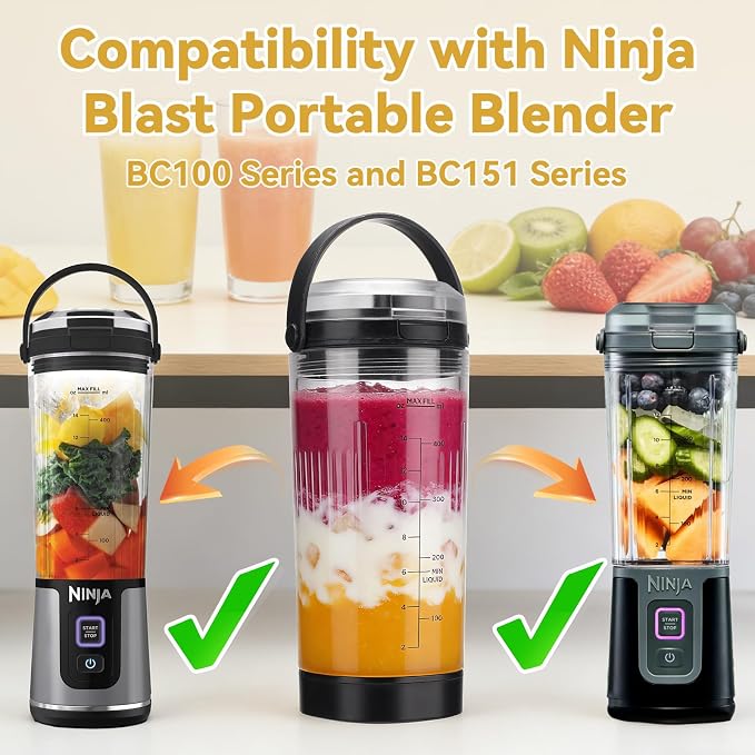 Repuestos de copas para licuadora Ninja Blast 18oz miniatura 2
