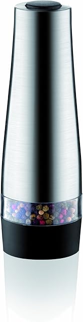Tescoma Electric Pepper/Salt Mill President, Ceramic, Assorted, 6.8 x 6.8 x 21 cm