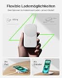Belkin UltraCharge Chargeur Induction 3 en 1 Qi2, Station de Charge Magnétique 25W, Chargeur sans Fil avec MagSafe pour iPhone 17, iPhone Air, Apple Watch, AirPods, Pixelsnap avec Chargeur 45W, Blanc - 5