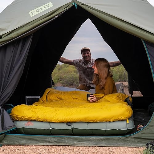 Miniatura 4 de Kelty Kush - Cama de aire Queen con bomba a batería, colchón de aire Queen sin PVC, almohadilla cómoda y de felpa de 6 pulgadas, bolsa de transporte