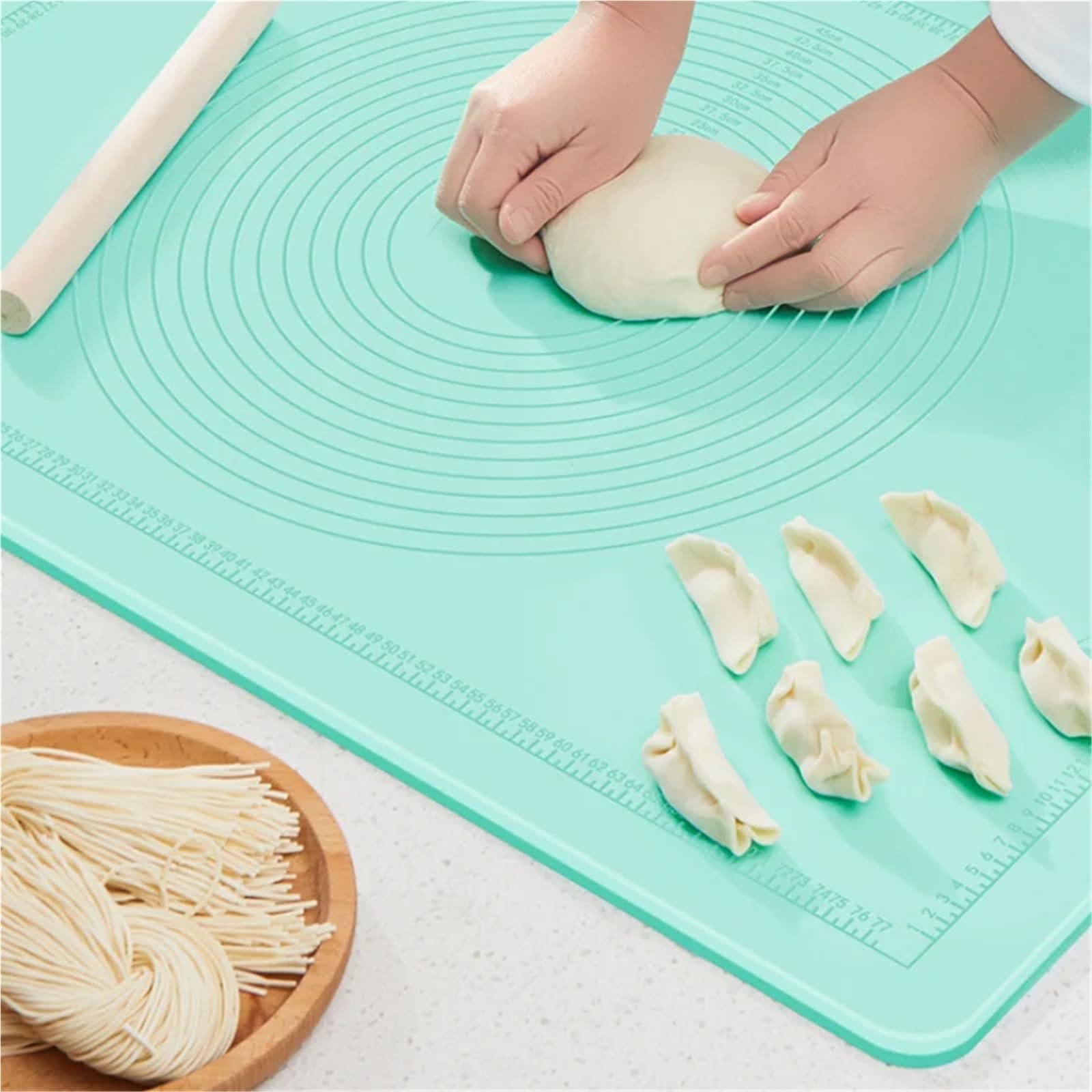 Almohadilla de amasar silicona gran tamaño, superficie antiadherente, tapete for con escala, hoja masa for cocinar en la cocina, revestimiento for hornear Para Elaborar Pan Y Postres