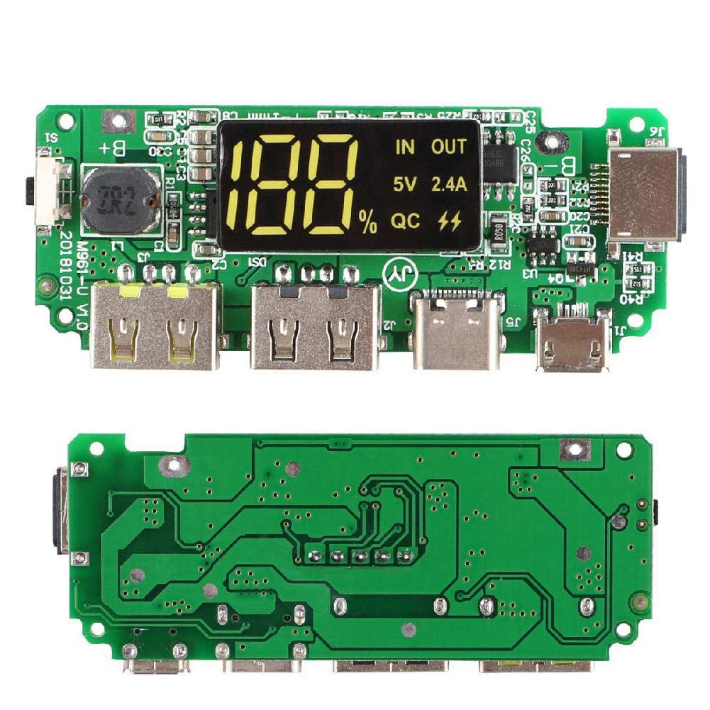 REES52 18650 Charging Board Dual USB 5V 2.4A Mobile Power Bank Module
