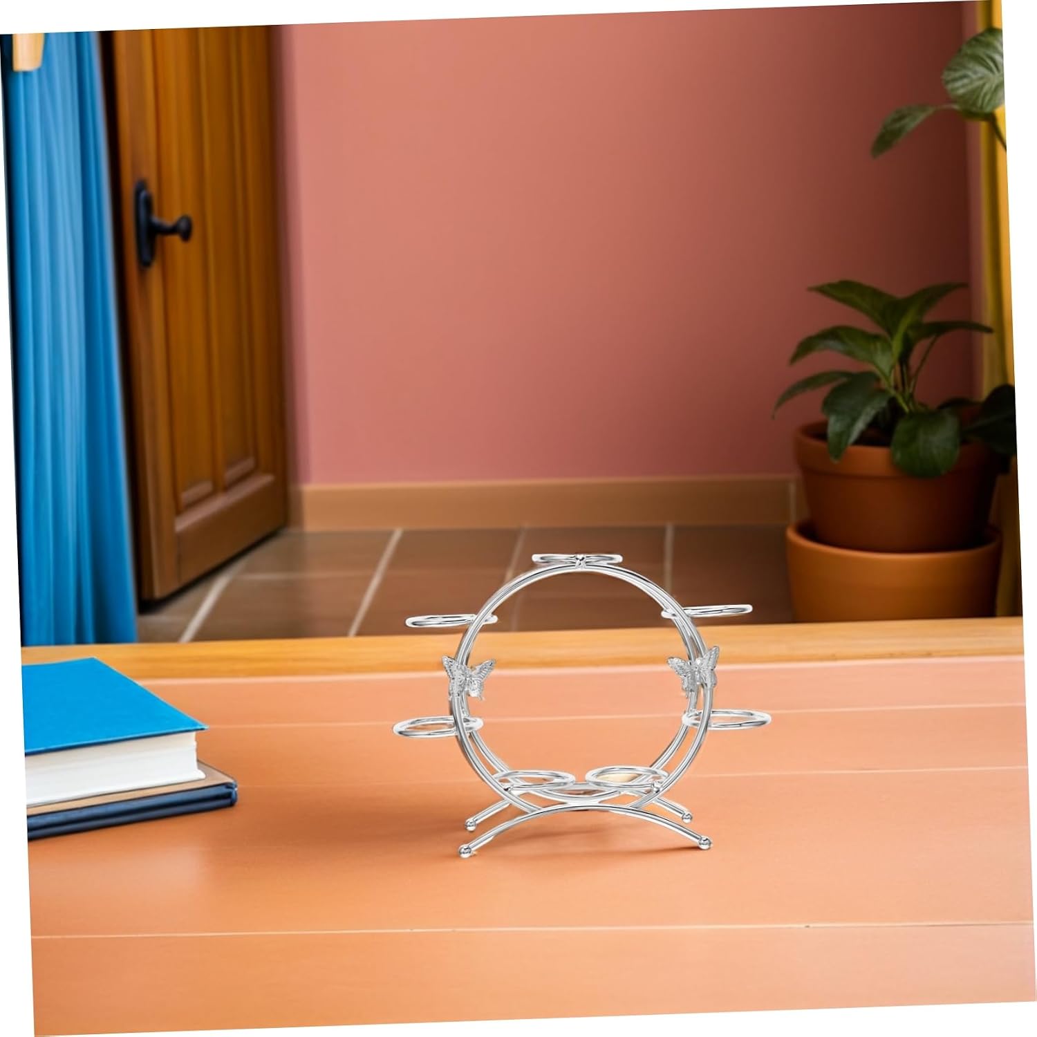 LIFKOME Marble Sphere Display Stand: Metal Butterfly Crystal Ball Holder for Crystal Balls Globe Display Rack Ornaments Home Offices Decoration