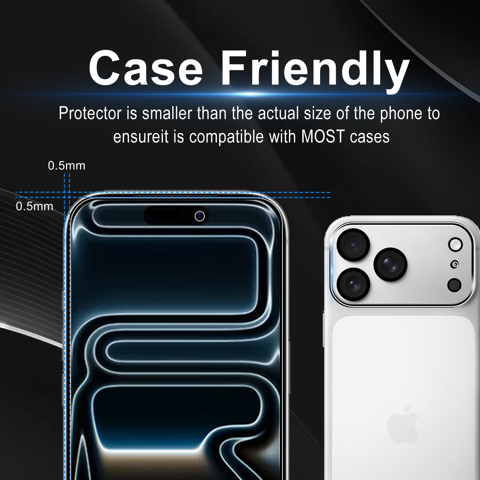 Kit POHYPYZ Di 2+2 Pellicole Privacy Per IPhone 17 Pro Max – Vetro 9H + Protezione Obiettivo