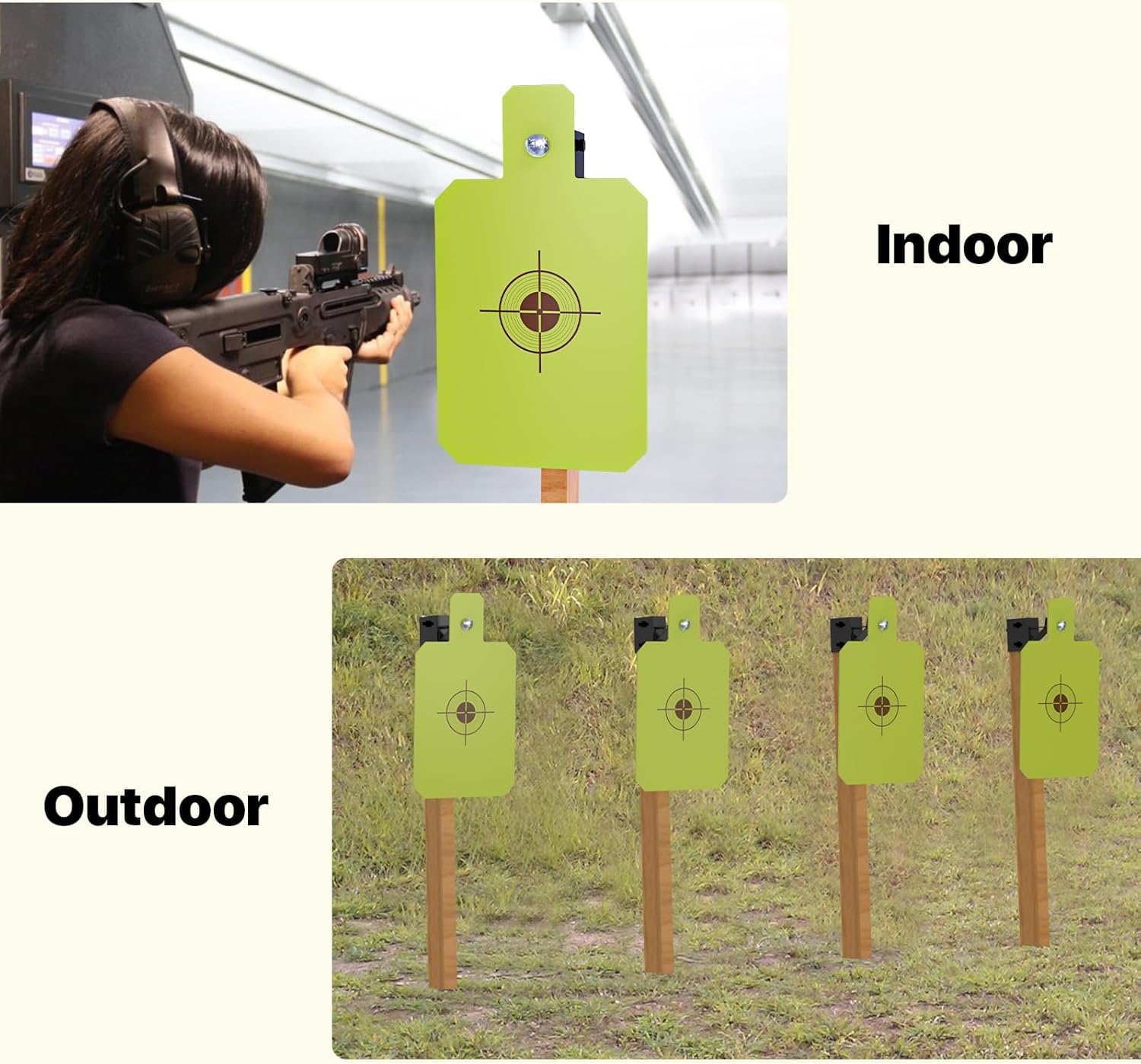 2x4 Steel Target Hanger | AR500 2x4 Shooting Target Stand Brackets | Target Holders for Shooting | Steel Gong Target Conversion Adapter for Range | Indoor | Outdoor