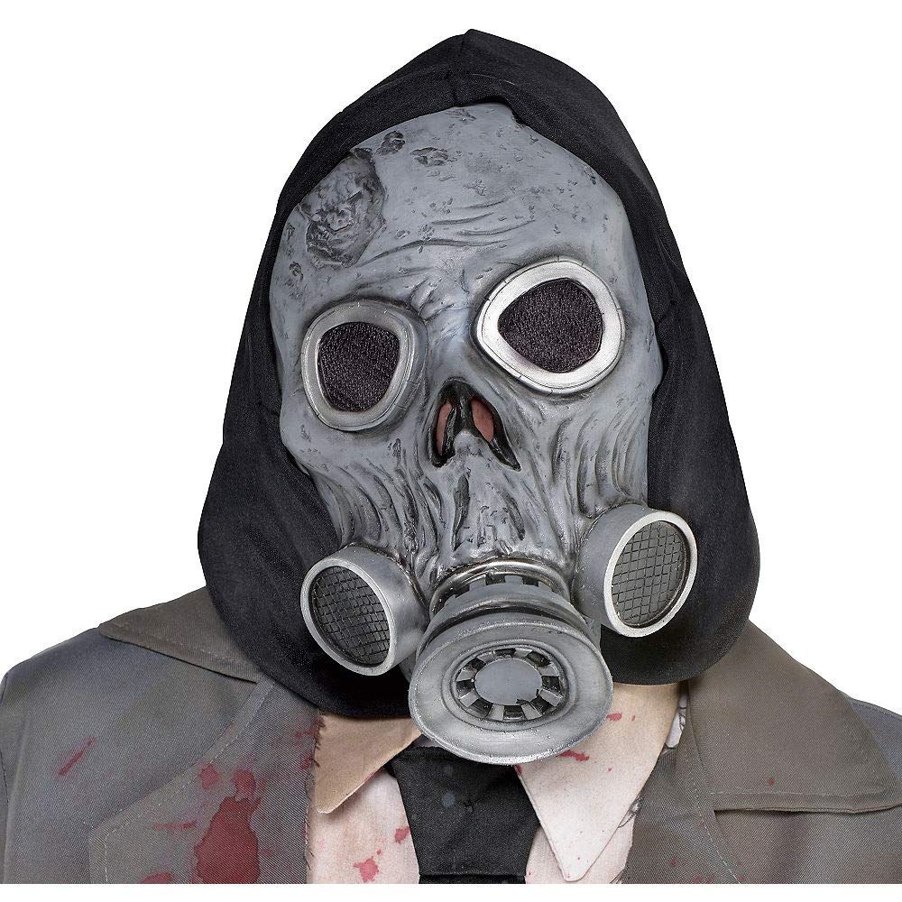 Ultimate Zombie Hooded Gas Mask - Multicolor (1 Pc)