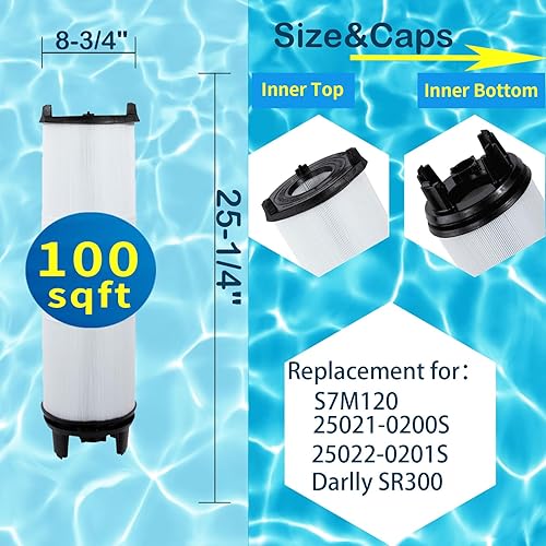 Miniatura 2 de S7M120 System 3 Filtro interior de piscina compatible con 25021-0200S y 25022-0201S, repuesto para Sta-Rite System 3, cartucho de filtro de piscina