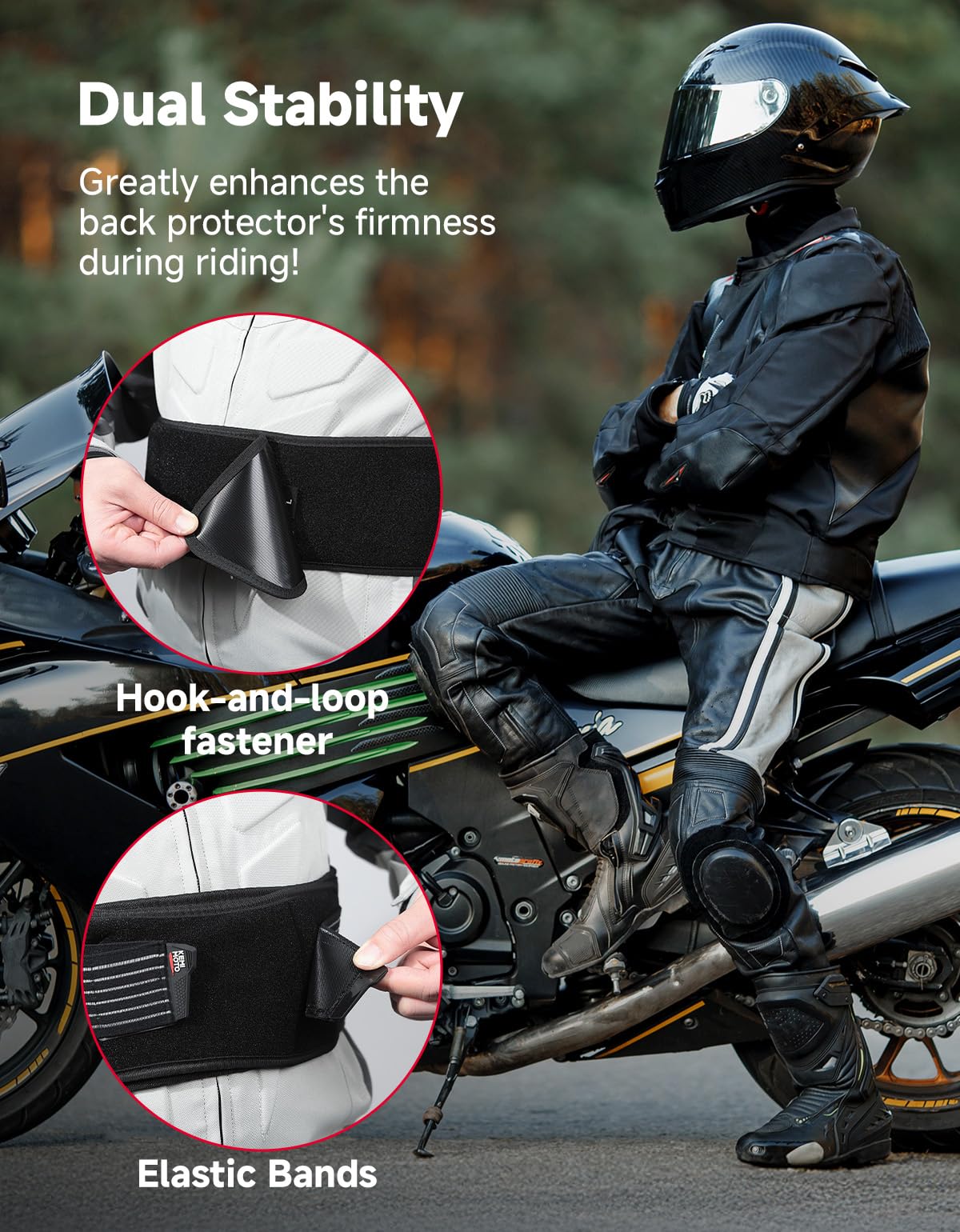 KEMIMOTO Paraschiena Moto CE, Protezioni Moto Rimovibili con Spina Dorsale, Protezione Schiena Motociclo Traspirante con Distanziale ESA per Unisex Adulto