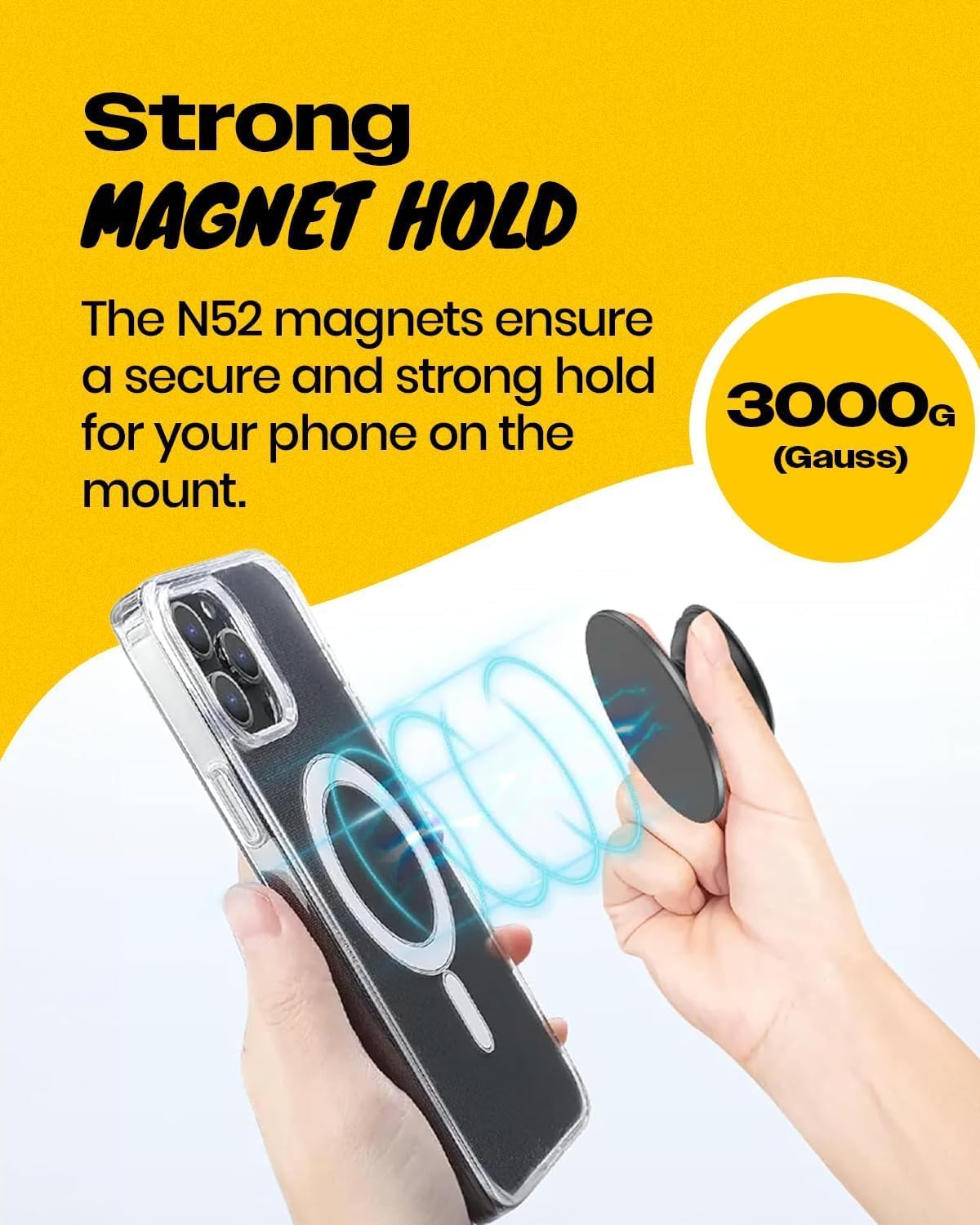 Solid Color Magnetic Phone Grip Stand Compatible with Magsafe, Foldable Bling Cell Phone Holder for All Smartphones and Tablets - Mint Green image 3
