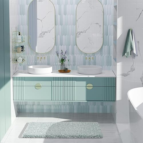 Miniatura 178 de Yimobra Alfombras de Baño Antideslizantes Lavables, Ultra Suaves y Absorbentes de Agua, Alfombras de Baño Pequeñas, Alfombra de Ducha Externa