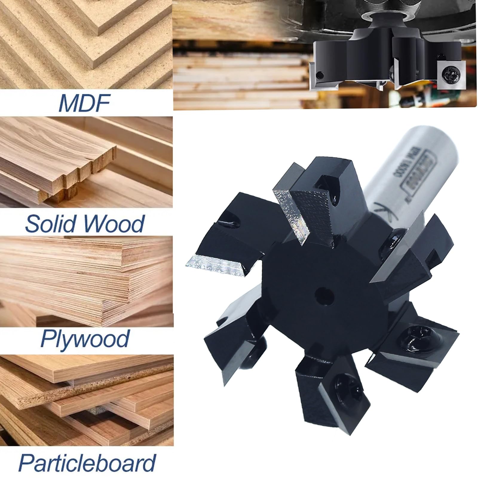SICWOOD Slab Flattening Router Bit - 6 Wing -4 SICWOOD Slab Flattening Router Bit - 6 Wing -4